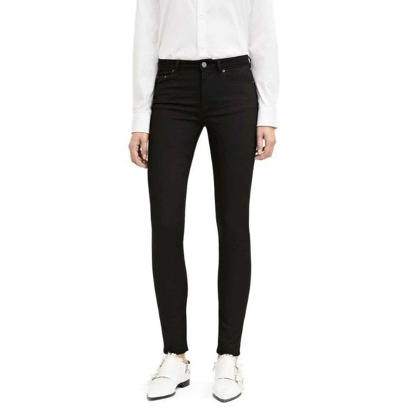 ACNE STUDIOS Mid Rise Skin 5 Black Jean's 26 - Picture 3 of 10